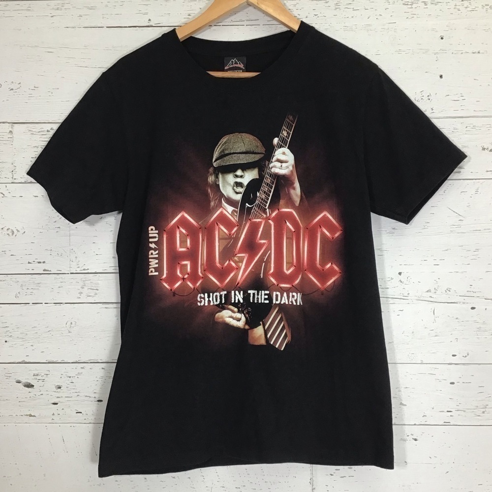 AC/DC Power Up Shot in the Dark Band Tee Short  Sleeve T-Shirt Adult Medium‌‌